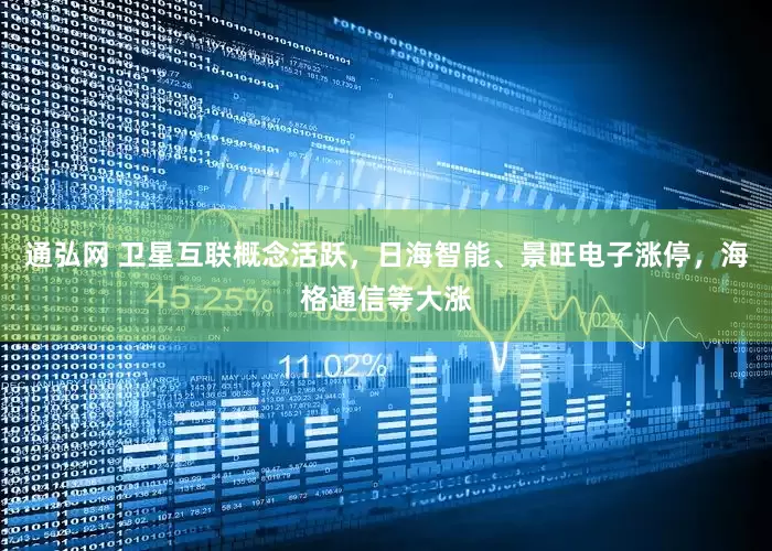 通弘网 卫星互联概念活跃，日海智能、景旺电子涨停，海格通信等大涨