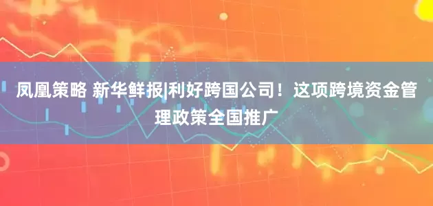 凤凰策略 新华鲜报|利好跨国公司!这项跨境资金管理政策全国推广